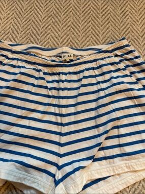 KULE Blue & White Striped Women's Bike Shorts